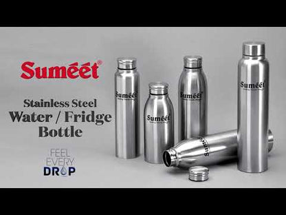 Sumeet Slim Stainless Steel Leak-Proof Water Bottle / Fridge Bottle - 550ml - Pack of 6