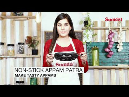 Sumeet Nonstick Three Star Combo Set (Multi Snack Maker - 7 Pcs+ Pizza Pan + Grill Appam Patra 12 Pcs)