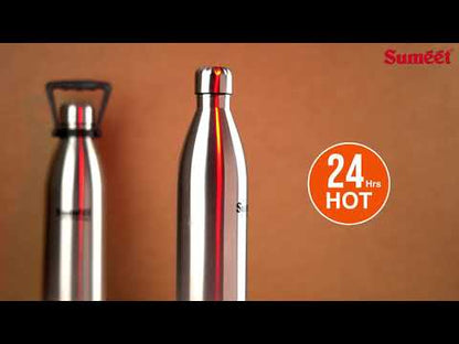 Sumeet Stainless Steel Double Walled Flask / Water Bottle, 24 Hours Hot and Cold, 1500 ml, Silver