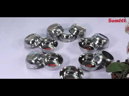 Sumeet Stainless Steel Heavy Gauge Bowl Set/Wati Set with Mirror Finish